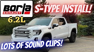 BORLA SType Cat Back Dual Exhaust Install Review 2019  2023 GMC Sierra Chevy Silverado 6.2L