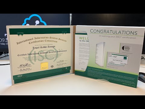 ISC2 CISSP certificate unboxing