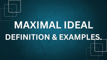 Ring theory.lecture#28.Maximal ideal definition and examples.urdu/hindi.