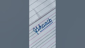 Shoaib💕 name calligraphy|Cursive writing|Improve handwriting|#shorts #ytshorts #calligraphy #writing