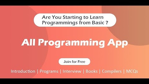 All Programming App | Basic Intro Video