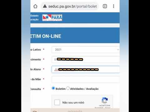 como verificar o boletim seduc pa