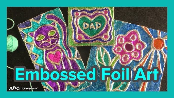 Kids Art Ideas: Sharpie & Foil Embossing  Easy art for kids, Foil art, Art  for kids