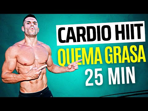 Rutina CARDIO HIIT 25 MINUTOS para ADELGAZAR RÁPIDO 🔥 Ejercicios para PERDER PESO en CASA