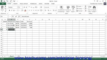 Microsoft Office Excel Tutorial 2013 Cells 3.4 Employee Group Training