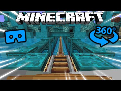 🎢Aqua Roller Coaster - 360° Video(Minecraft VR)