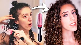 DENMAN BRUSH FOR CURLY HAIR? | Demo + First Impressions!