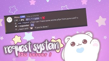 discord REQUESTING SYSTEM with mimu tutorial | f2u server slash commands ୨୧ . * ✦