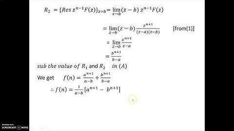 Inverse Z transform Using Residue theorem