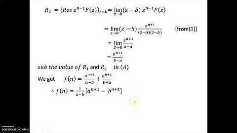 Inverse Z transform Using Residue theorem