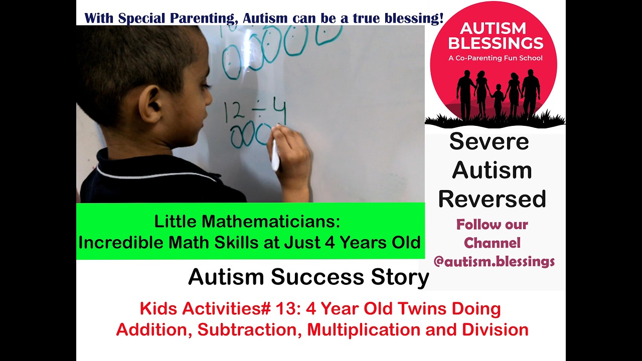Twins Doing Math Kids Activities# 13: 4-Year-Old Twins Doing Addition, Subtraction ...