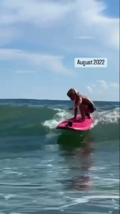 Surf Journey 4 year old #growingup #surfkids #surfing #surf #beforeandafter #progress #grom #ocean