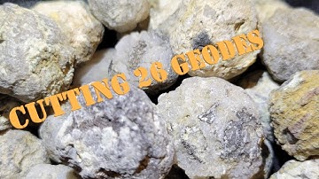 Cutting 26 Small Geodes.