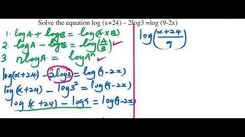 Solving logarithmic equation