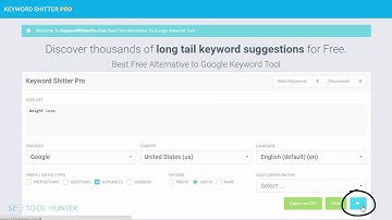 Finding Long Tail Keywords With Keyword Shitter Pro