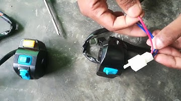 Switch Set Connection L/R :Headlight, Indicator, Horn In Hindi