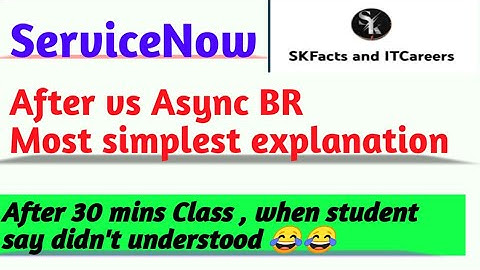 After vs Async Business Rule || most simplest explanation || #servicenow