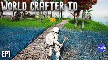 New Survival Crafting Building Tower Defense Game! | World Crafter TD Ep1