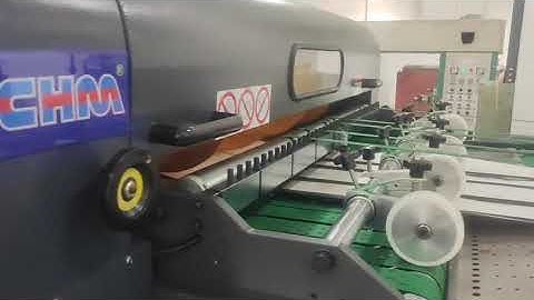 CHM 1400 Paper roll to sheeter cutting machine cut 45gsm newsprint working well