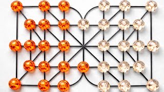 🌼🌼How to play 16 beads Traditional board game | win match easily 🏁|  2 players master level🥳 🙄 screenshot 3