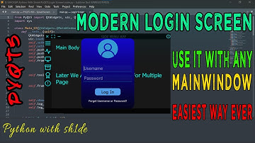 PyQt5 - Modern Login Screen, You Can Easily Use With any MainWindow | Python Login Screen Tutorial