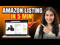 Create Amazon Listing Using AI in 5 Minutes | Upload Images & Auto-Generate Listing