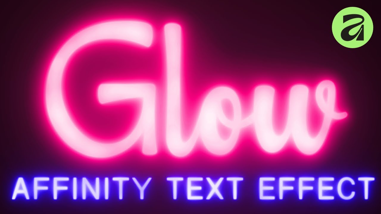 Affinity Glowing Text Effect | Beginner Tutorial - YouTube