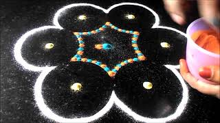 Innovative rangoli designs |rangoli making techniques |  tips tricks with CD and buds | #rangoli