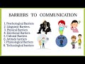 Barriers to communication  communication part 4  educationleaves
