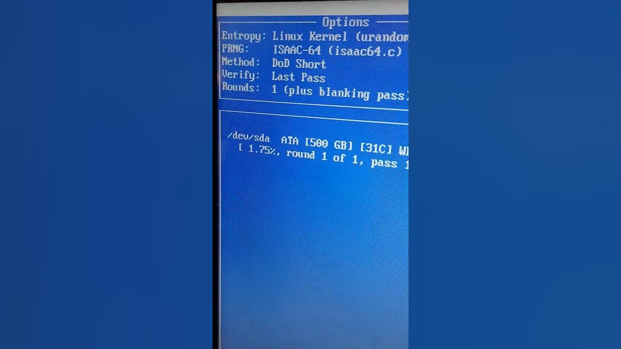 Using shredos to securely erase an old thinkpad laptop youtube
