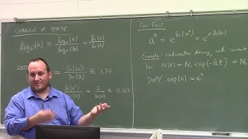 MH 113-03, log and exponential equation examples, half-life vs. decay rate, 11-6-2020