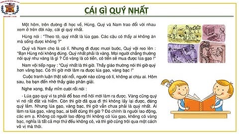 Tập đọc Lớp 5 - Bài 17 : Cái gì quý nhất