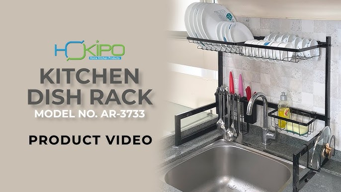 Sakugi Over The Sink Dish Drying Rack - Adjustable (29.5-35.5in) Drying Rack  w/Large Capacity