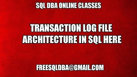 Transaction Log File Architecture in Sql Server