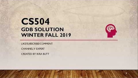 CS504-Softaware Engineering- I GDB Solution Winter Fall 2019