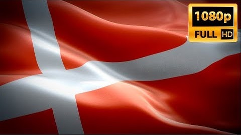 Denmark waving flag. National 3d Danish flag waving. Sign of Denmark seamless loop. Danish flag