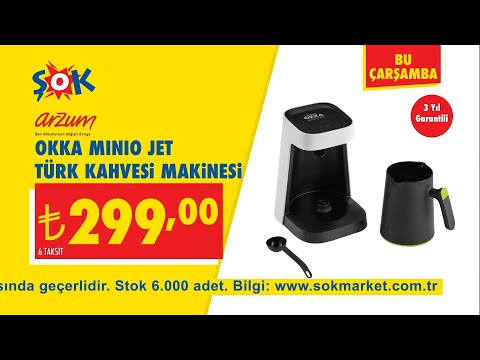 Arzum Okka Minio Jet Türk Kahvesi Makinesi hem #ŞOK'ta hem de Cepte ŞOK'ta!