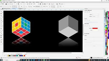 Rubik cube in #art #coreldraw with 3d effect #creative #solve #3d
