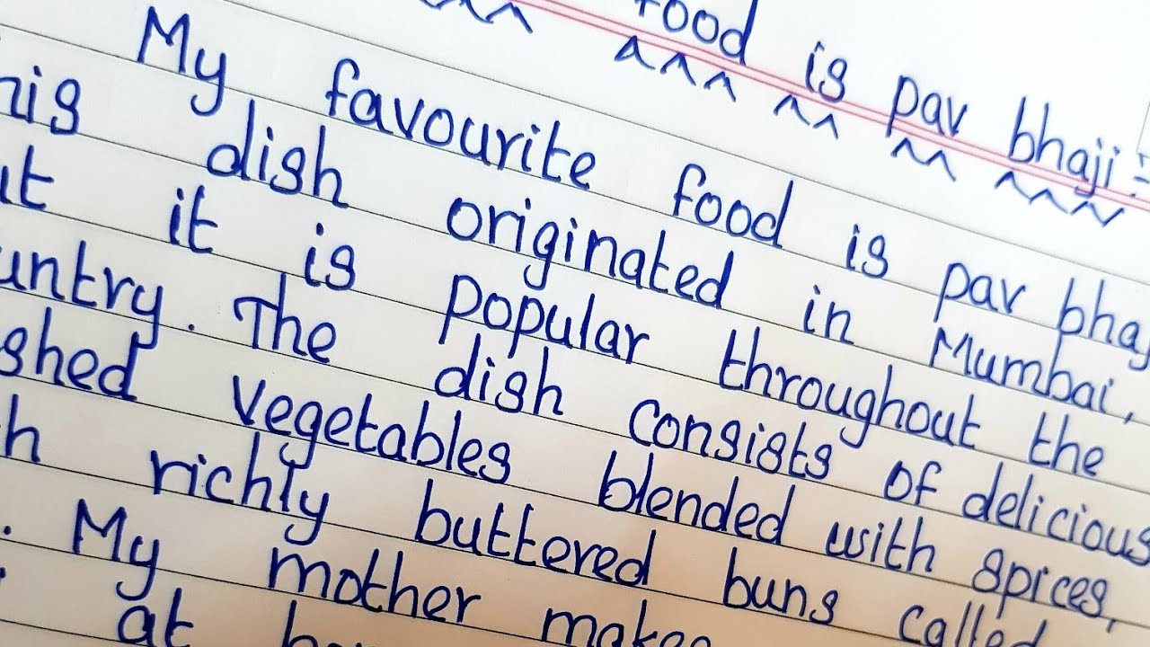 food essay 100 words