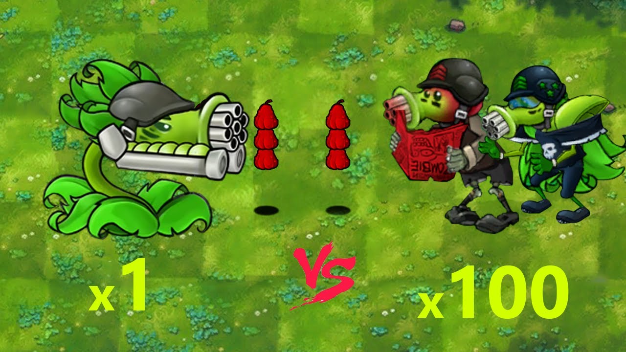 PvZ Fusion 2.2.1 - Gatling Pea Turret uses different Cherry Squash