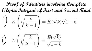 Proof of Identities involving Complete Elliptic Integral of First and Second Kind  - I