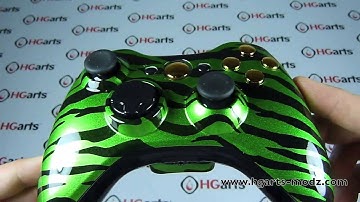 Candy Green Tiger | XBOX360 Modded Controller | HG Arts Modz