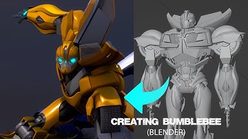Blender - Modeling Bumblebee from Transformers prime (Time lapse)