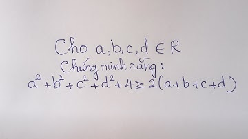 Cho a b c là số thực.Chứng minh rằng a^2+b^2+c^3+d^2+4 lớn hơn hoặc bằng 2(a+b+c+d)