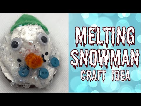Melting Snowman Craft  Wood Slice Snowman Ornament