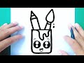 HOW TO DRAW A CUTE ART MATERIAL, DRAW CUTE THINGS