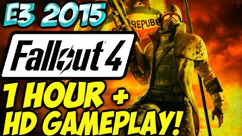 Fallout 4 : 25mins+ GAMEPLAY e3 2015 HD Singleplayer STORY MODE Crafting System/Shelter/Animals