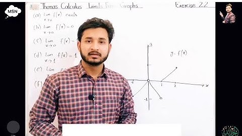 Thomas Calculus Exercise 2.2 Question # 3-4 solution|| Limits from Graphs || MSN Mathematician||
