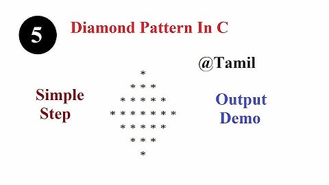 Diamond Star Pattern in C #1 | C Programming in Tamil