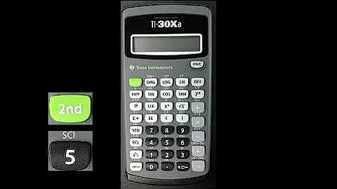 TI-30Xa Calculator: Using numbers in exponential notation